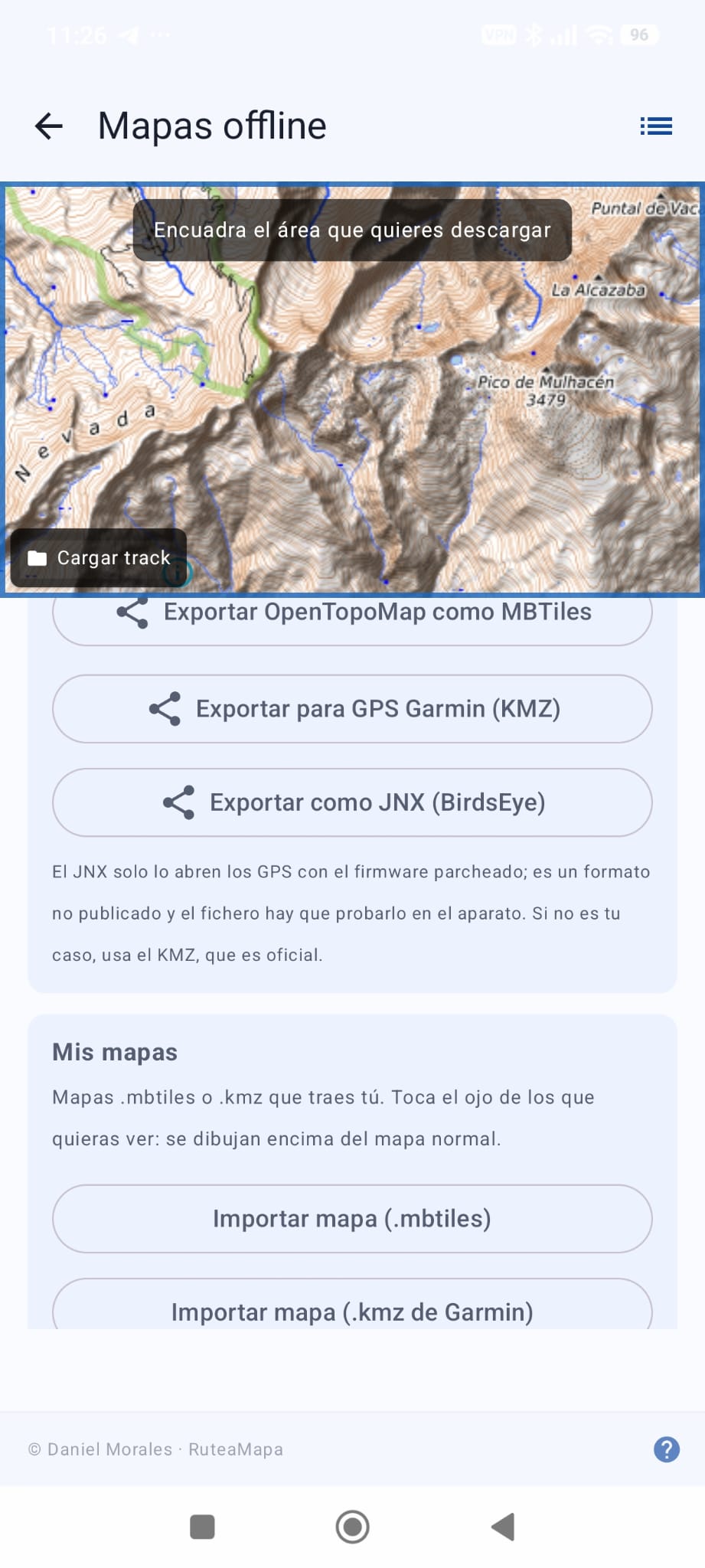 Mapa propio importado como capa sobre el mapa base
